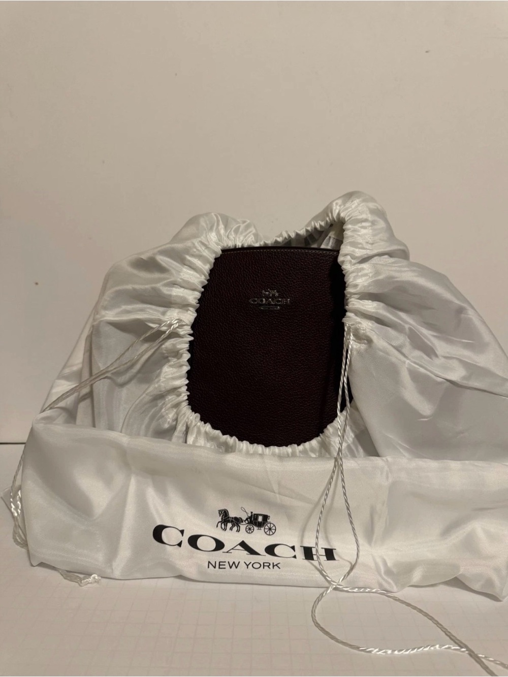 Coach Black Leather Tote with Center Zip - Picture 4 of 4